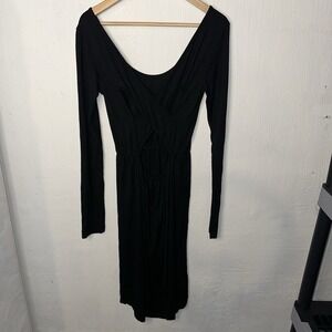 Rachel Pally Knee Length Dress Pullover Black Cross Back‎ Long Sleeve Sz S?